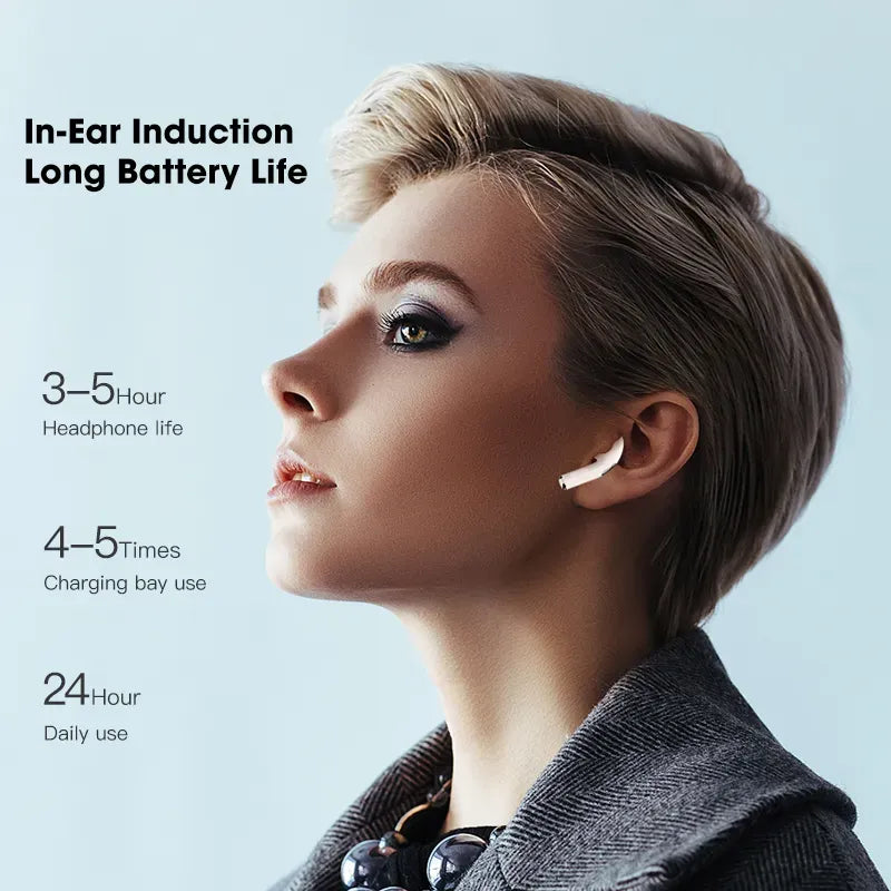 Pro 4 TWS Wireless Earphones Bluetooth Headphone Earbud Compatible 5.0 Waterproof Headset with Mic Pro4
