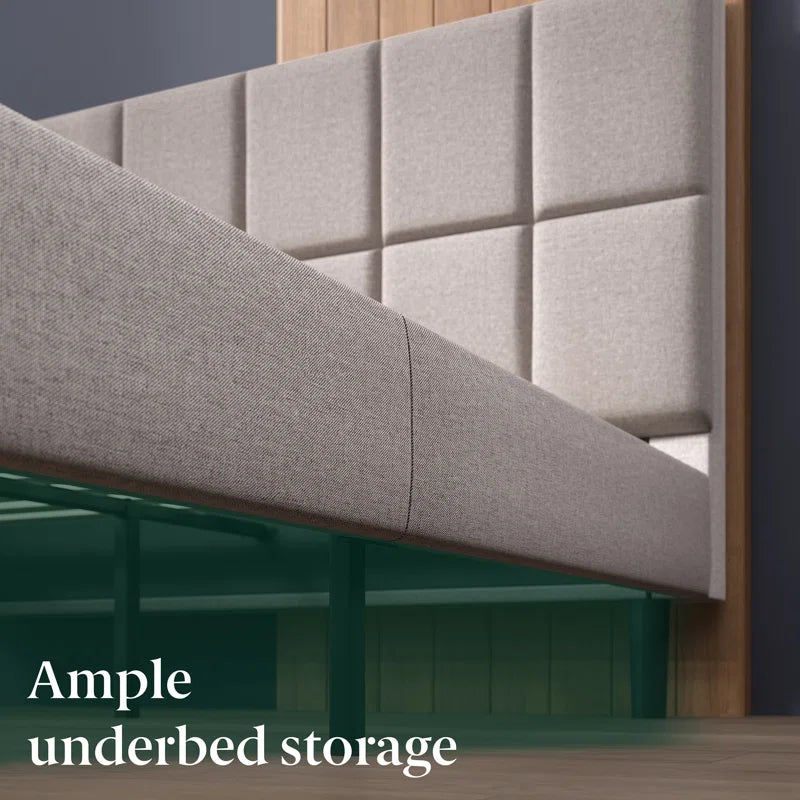 Suhavi Contemporary Modern Tufted Upholstered Platform Bed