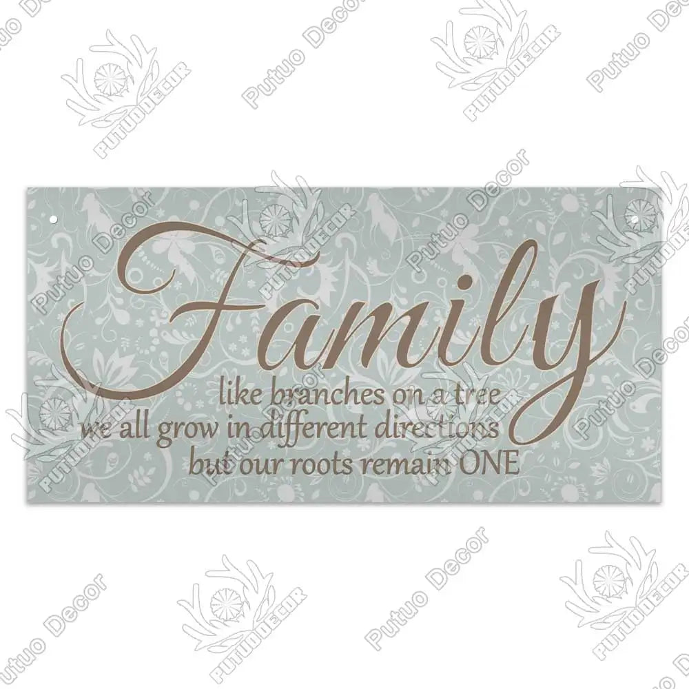 -Family Wooden Signs, Wall Plate Art Decor Friendship, Pendant, Home Decoration