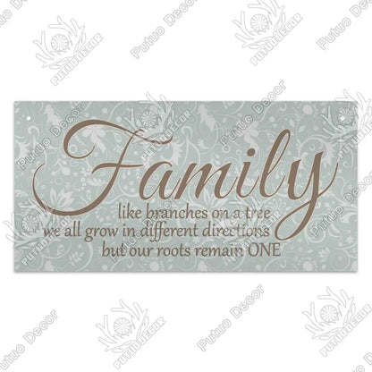 -Family Wooden Signs, Wall Plate Art Decor Friendship, Pendant, Home Decoration