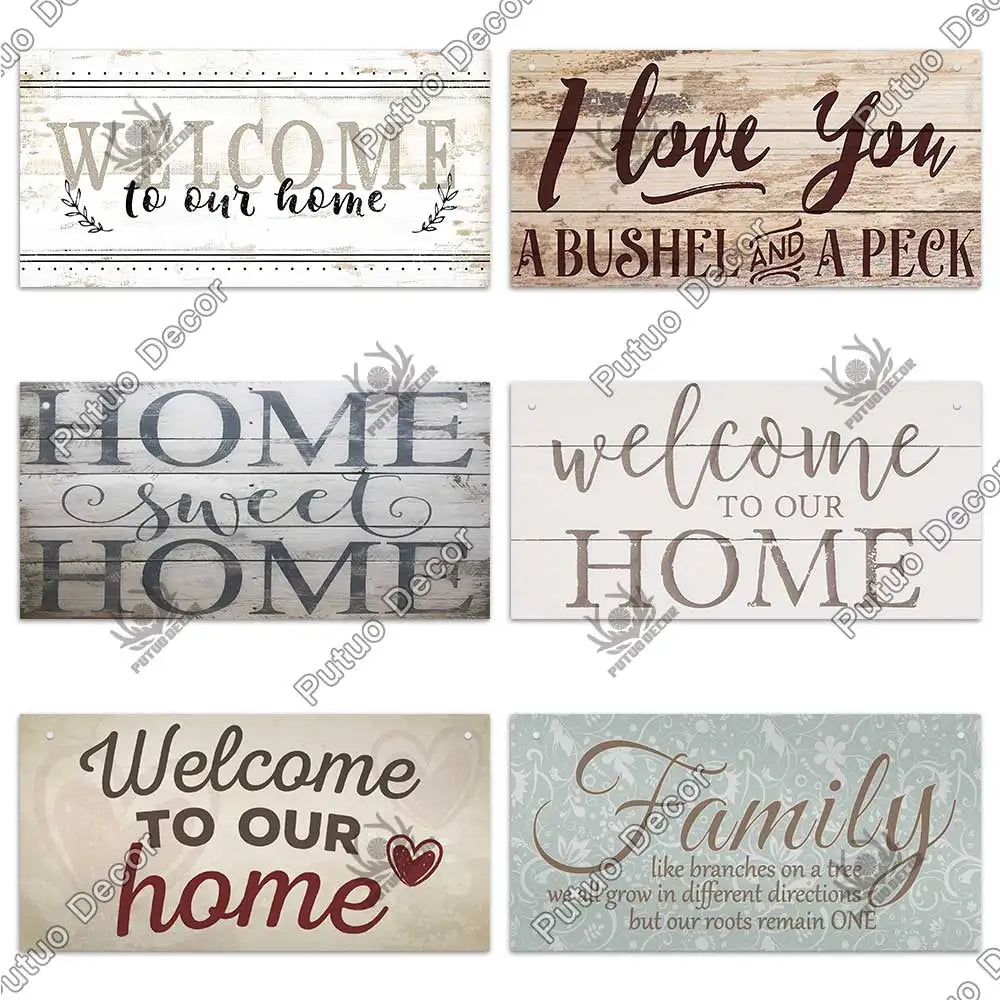 -Family Wooden Signs, Wall Plate Art Decor Friendship, Pendant, Home Decoration