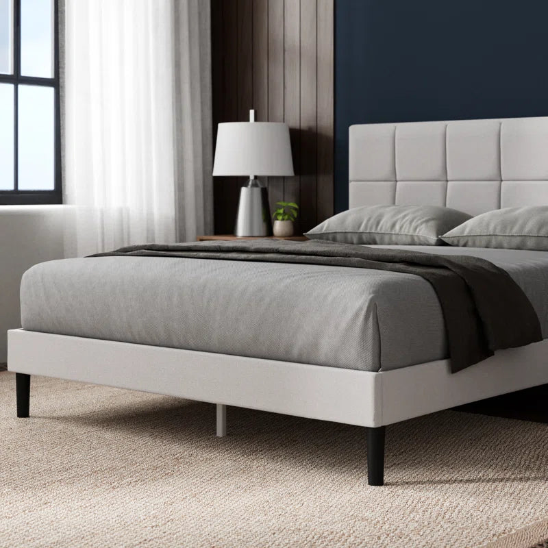 Suhavi Contemporary Modern Tufted Upholstered Platform Bed