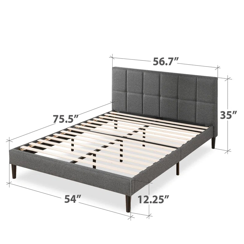 Suhavi Contemporary Modern Tufted Upholstered Platform Bed