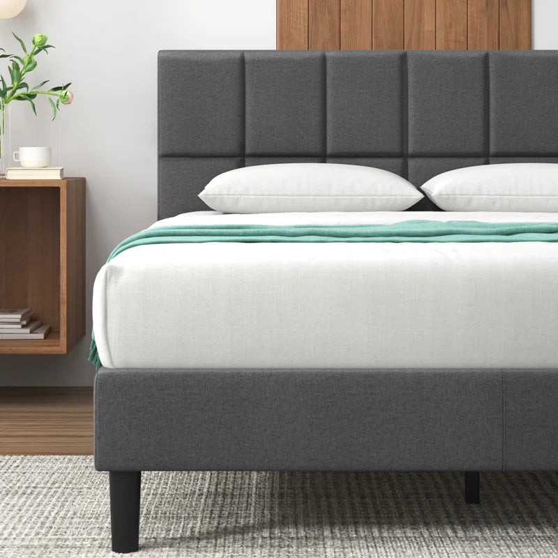 Suhavi Contemporary Modern Tufted Upholstered Platform Bed
