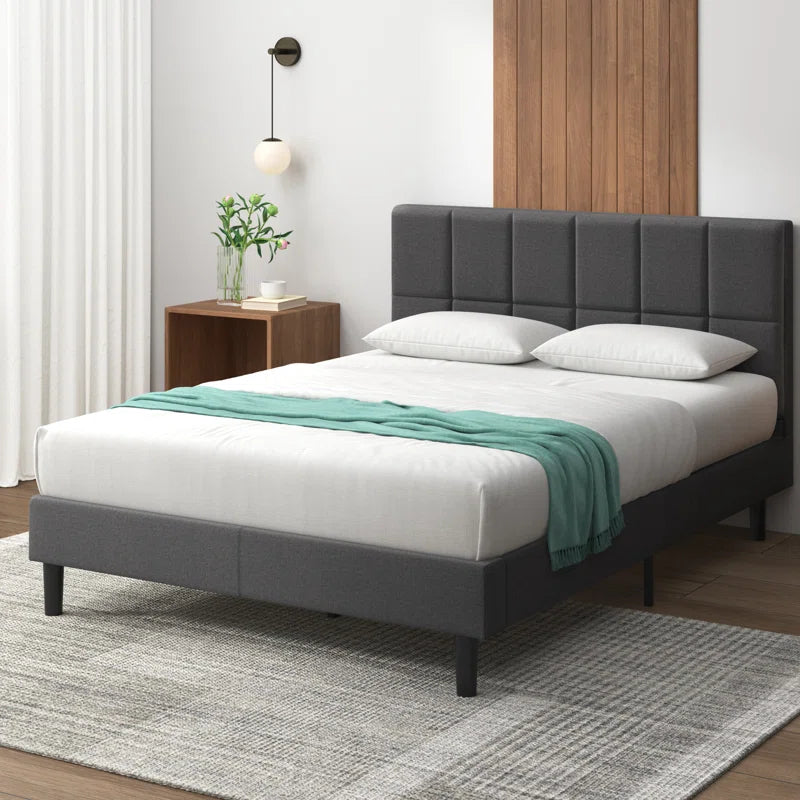 Suhavi Contemporary Modern Tufted Upholstered Platform Bed
