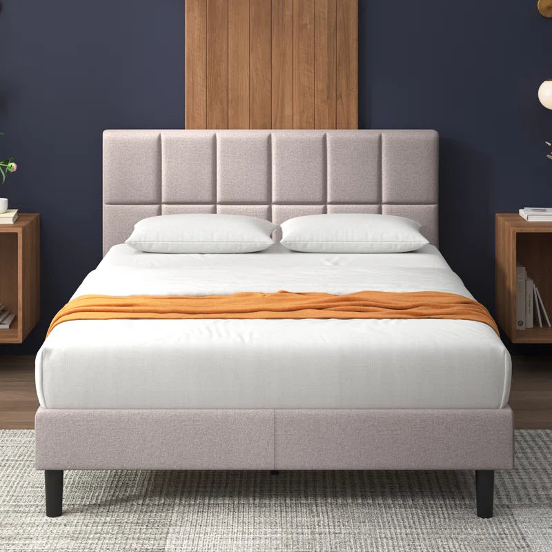 Suhavi Contemporary Modern Tufted Upholstered Platform Bed