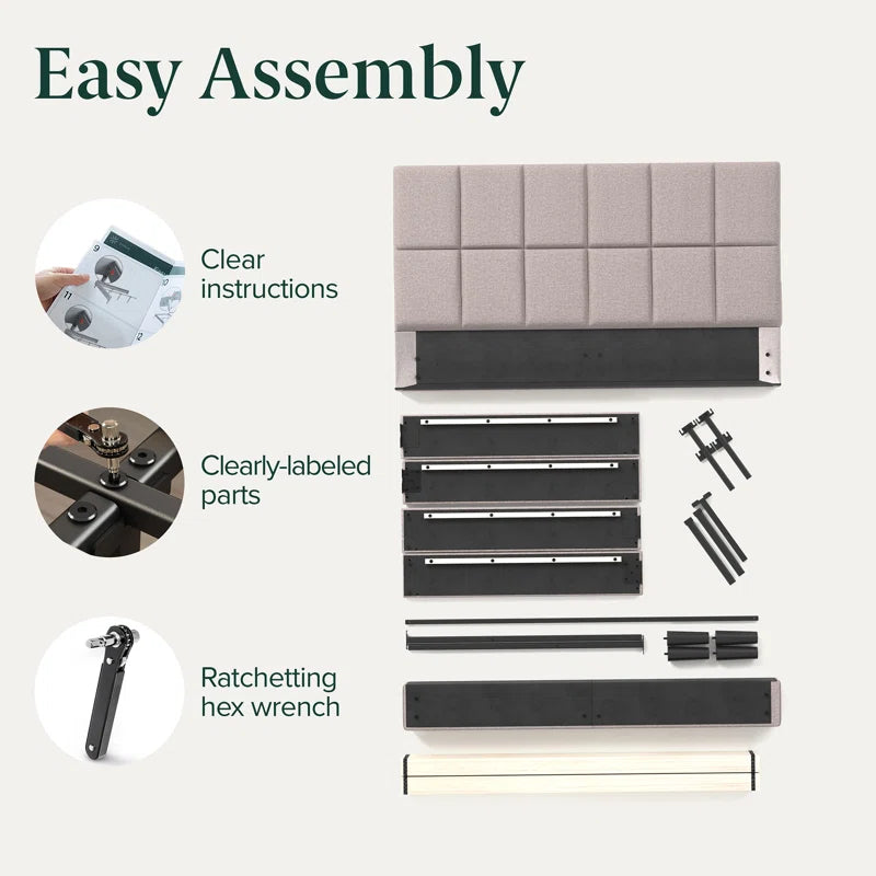 Suhavi Contemporary Modern Tufted Upholstered Platform Bed