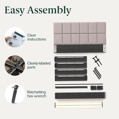 Suhavi Contemporary Modern Tufted Upholstered Platform Bed