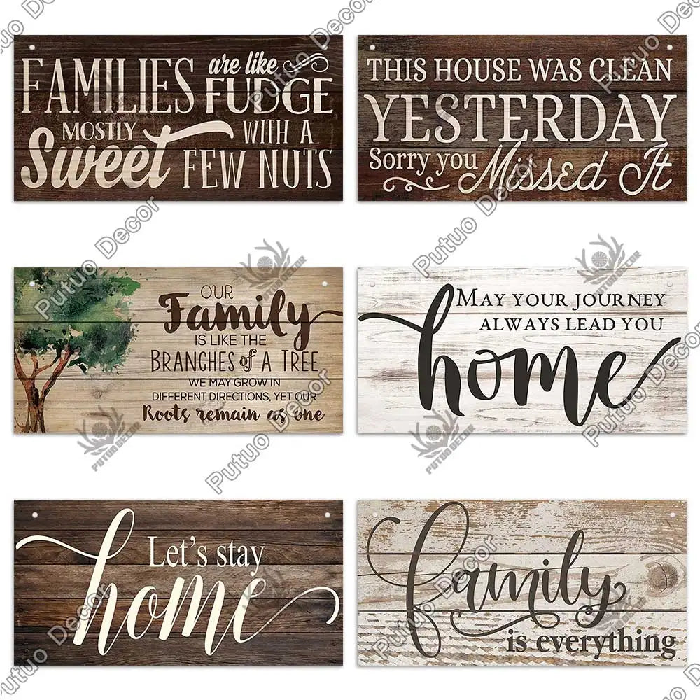 -Family Wooden Signs, Wall Plate Art Decor Friendship, Pendant, Home Decoration