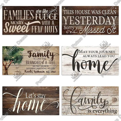 -Family Wooden Signs, Wall Plate Art Decor Friendship, Pendant, Home Decoration