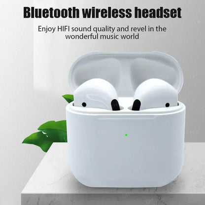Pro 4 TWS Wireless Earphones Bluetooth Headphone Earbud Compatible 5.0 Waterproof Headset with Mic Pro4