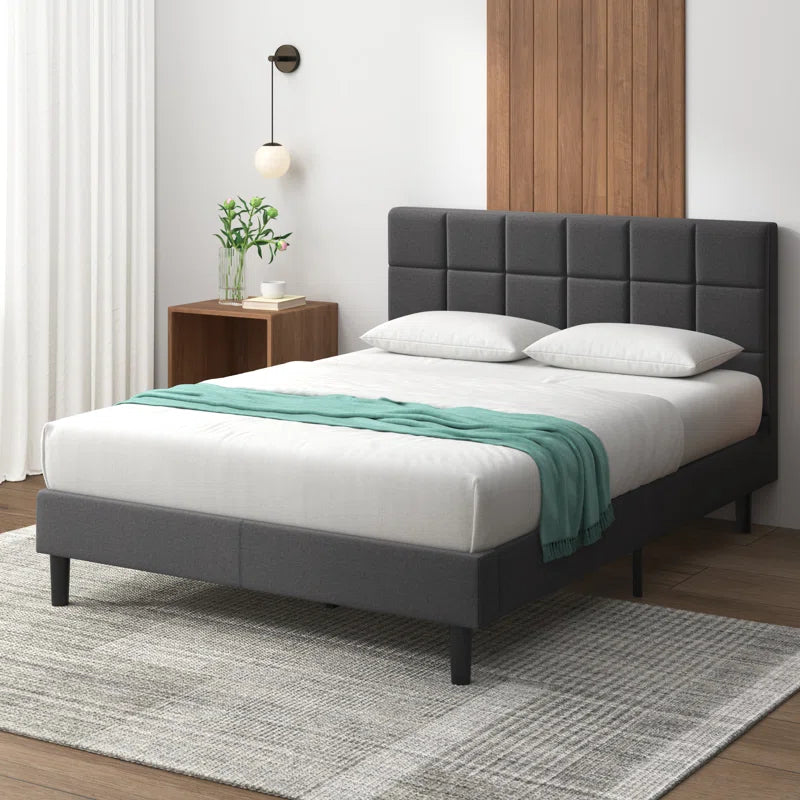 Suhavi Contemporary Modern Tufted Upholstered Platform Bed