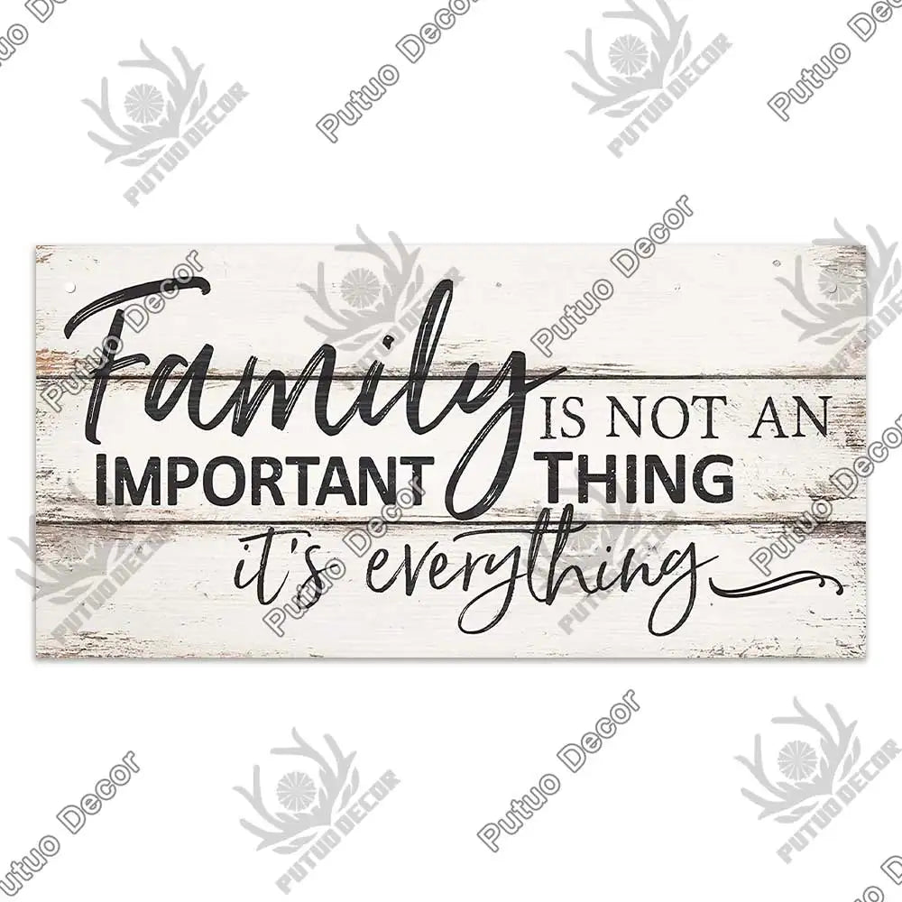 -Family Wooden Signs, Wall Plate Art Decor Friendship, Pendant, Home Decoration