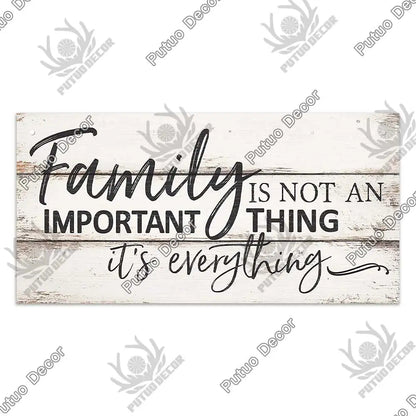 -Family Wooden Signs, Wall Plate Art Decor Friendship, Pendant, Home Decoration