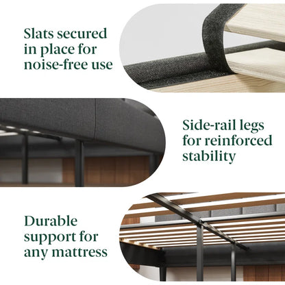 Suhavi Contemporary Modern Tufted Upholstered Platform Bed