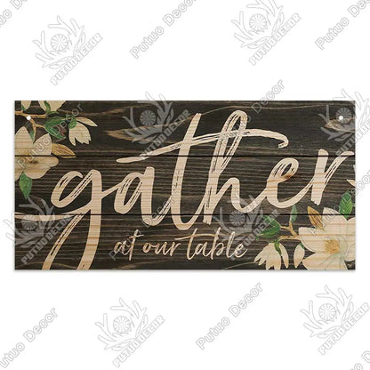 -Family Wooden Signs, Wall Plate Art Decor Friendship, Pendant, Home Decoration